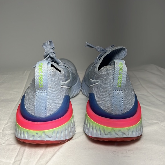 Nike Epic React Flyknit- Hydrogen Blue Sapphire Hyper Pink - Picture 6 of 6